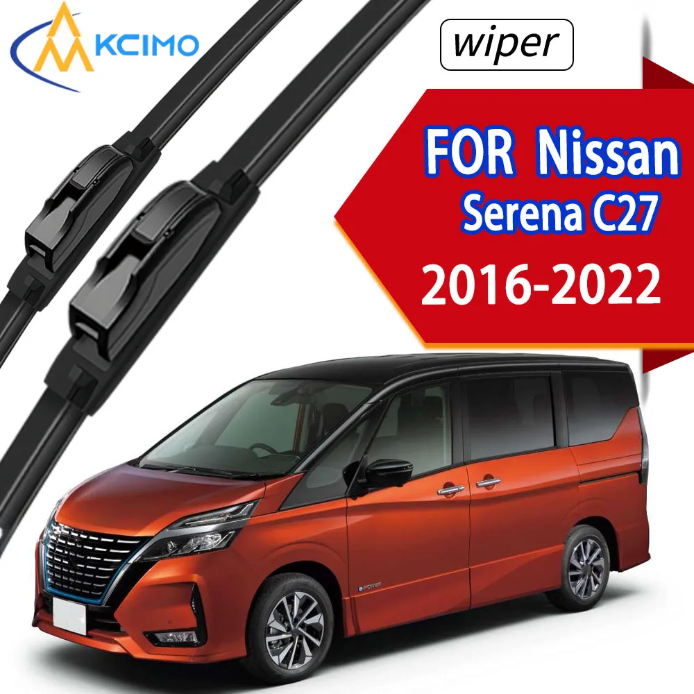 

2Pcs front windshield wiper blades for Nissan Serena C27 2016-2022, made of premium natural rubber for quiet, streak-free wiping