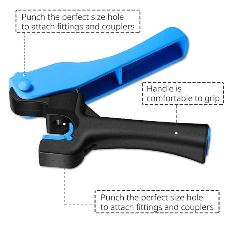 2Pcs Blue Hole Opener Tube-Grip Hole Opener Drip Irrigation Hole Punch Drip Irrigation Tool