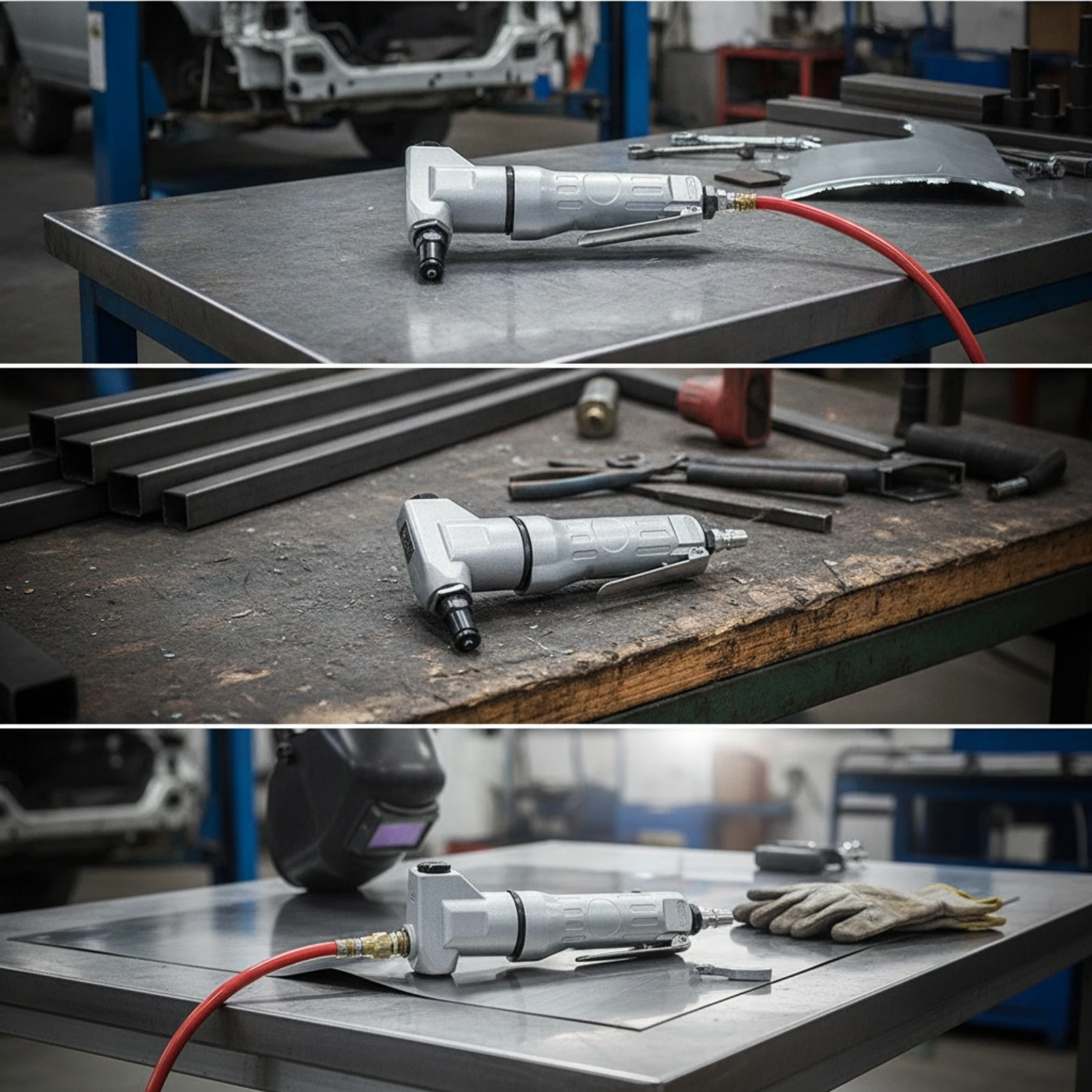 Pneumatic Shear with Replaceable Blade Lightweight Pneumatic Metal Shears Air Scissors Wear-Resistant Professional-Grade