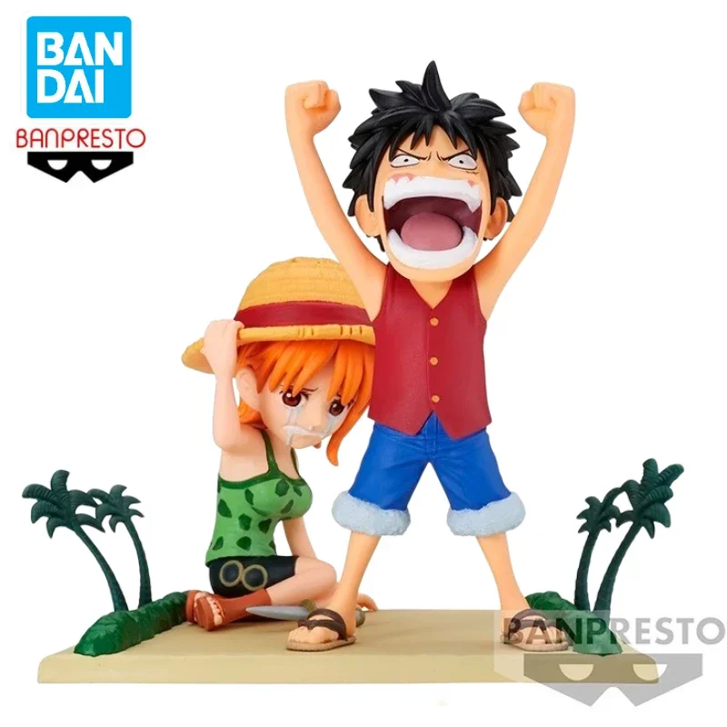 In Stock Bandai BANPRESTO One Piece WCF World Collectible Figure Log Stories Monkey D. Luffy&Nami Anime Action Toy Gift Model