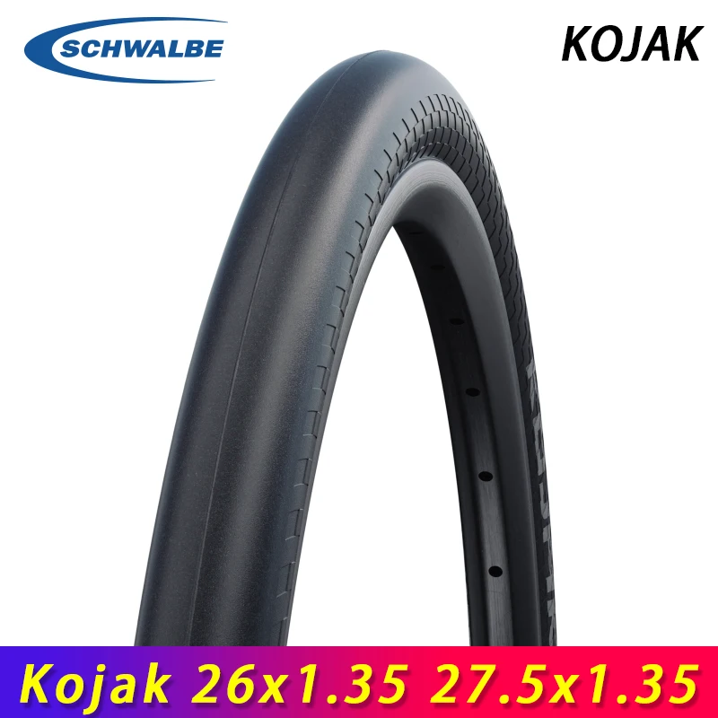 SCHWALBE KOJAK 26x1.35 27.5x1.35 Black Wired Tread-Less Slick Bicycle Tire Level 4 RaceGuard for Road MTB Bike Cycling Parts