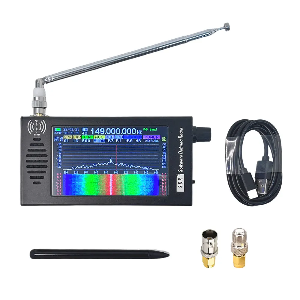 

Приемник сигналов V5 DSP SDR 100 кГц-149 МГц, радиоприемник HT004A с LNA-усилителем, комбо-усилитель с усилением 30 дБ, диапазон 20 МГц-6000 МГц, усиление сигнала, питание от батареи