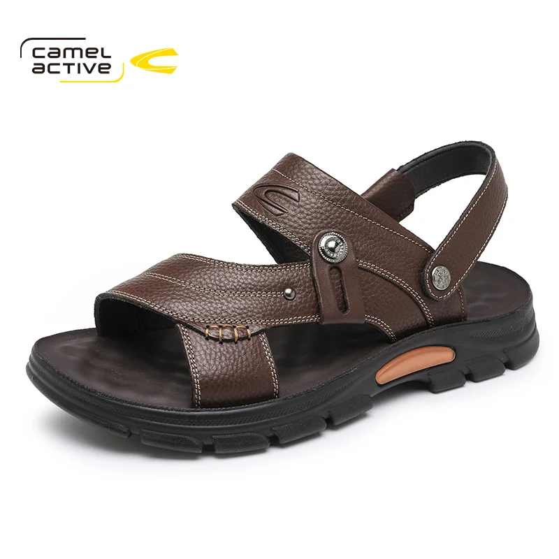 

Camel Active 2023 New Men's Shoes Comfortable Breathable Genuine Leather Outdoor Beach Sandals Lightweight Rubber Sole DQ120078