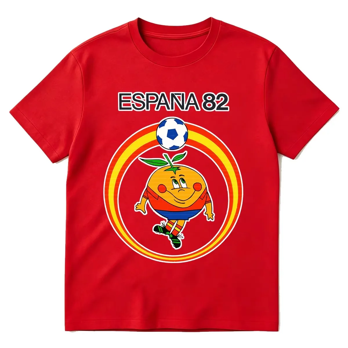 Naranjito Espana 82 Spain Mascot 1982 Football T-shirt Men Women Clothing Fashion Cotton Oversized Short Sleeve O-Neck T-shirts