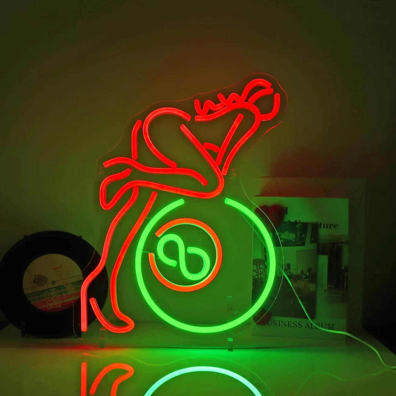 Stylish Illuminated Billiards LED Neon Light Sport Art Ornament for Entertainment Room DecorationColorful Billiards Game Hall