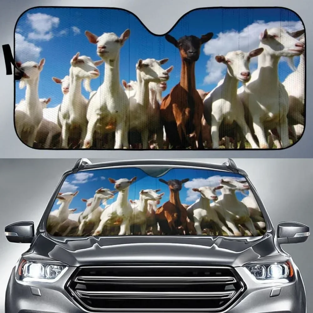 Animal Goat  Car Windshield Sun Shade - Blocks UV Rays Sun Visor Protector Sunshade To Keep Your Vehicle Cool