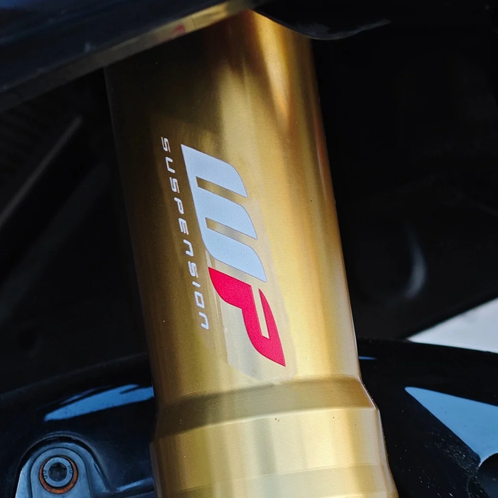 WP stiker dekorasi Motor garpu depan, Stiker Motor bahan UV, aksesori Decal tahan air untuk KTM Duke 200