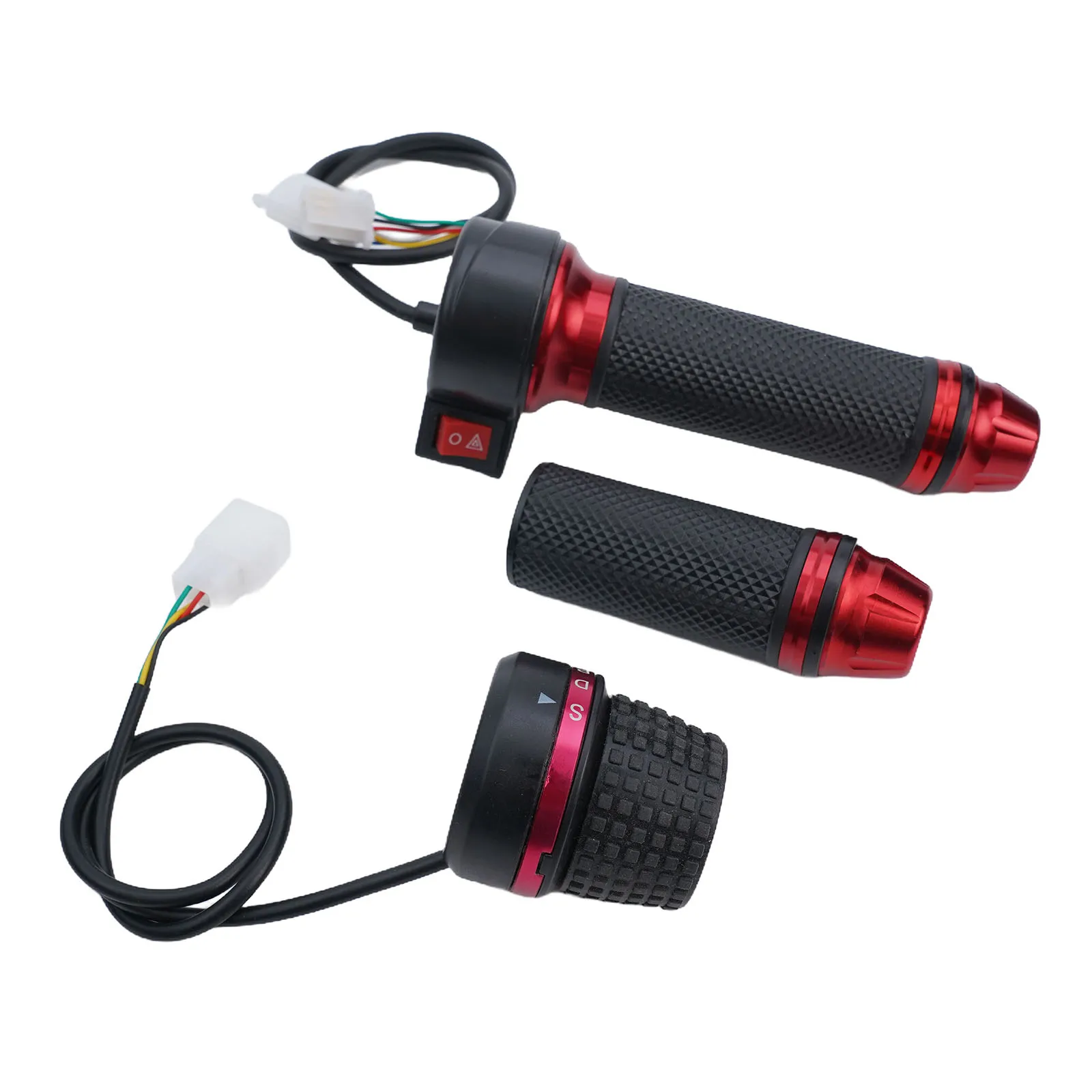 1pair Electric Bike Throttle 4 Gear E-Bike Electric Vehicle Throttle Grip Ebike Accelerator 48V -72V  Cable Length 120CM