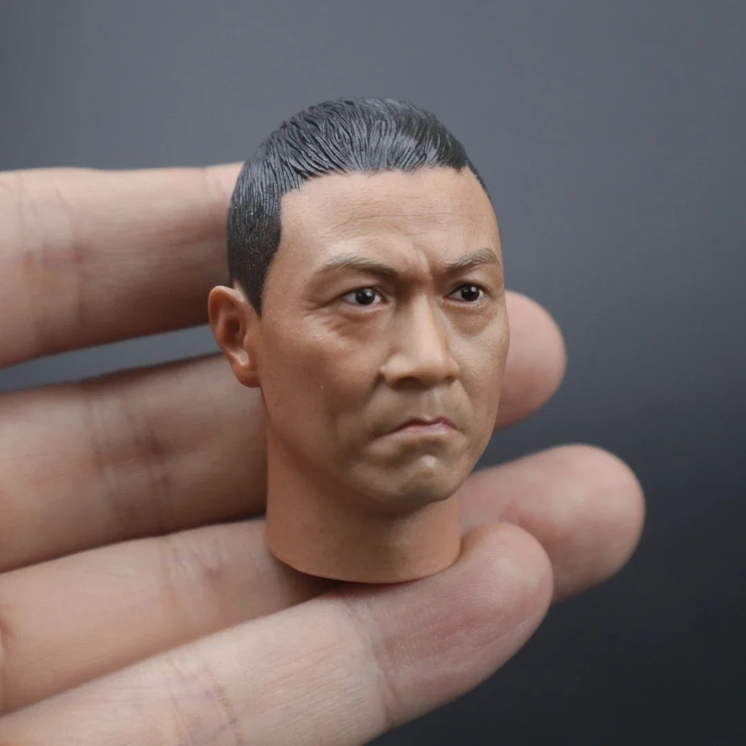 1/6 Scale Asian Actor Chinese Solider Li Yunlong Head Played Head Carving Model for 12in Action Figure Toys