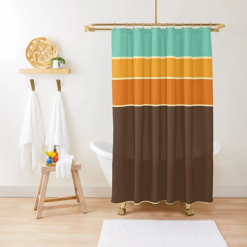 

Retro Stripe Pattern Shower Curtain Shower Set Funny Shower For Bathroom Bathroom For Curtain