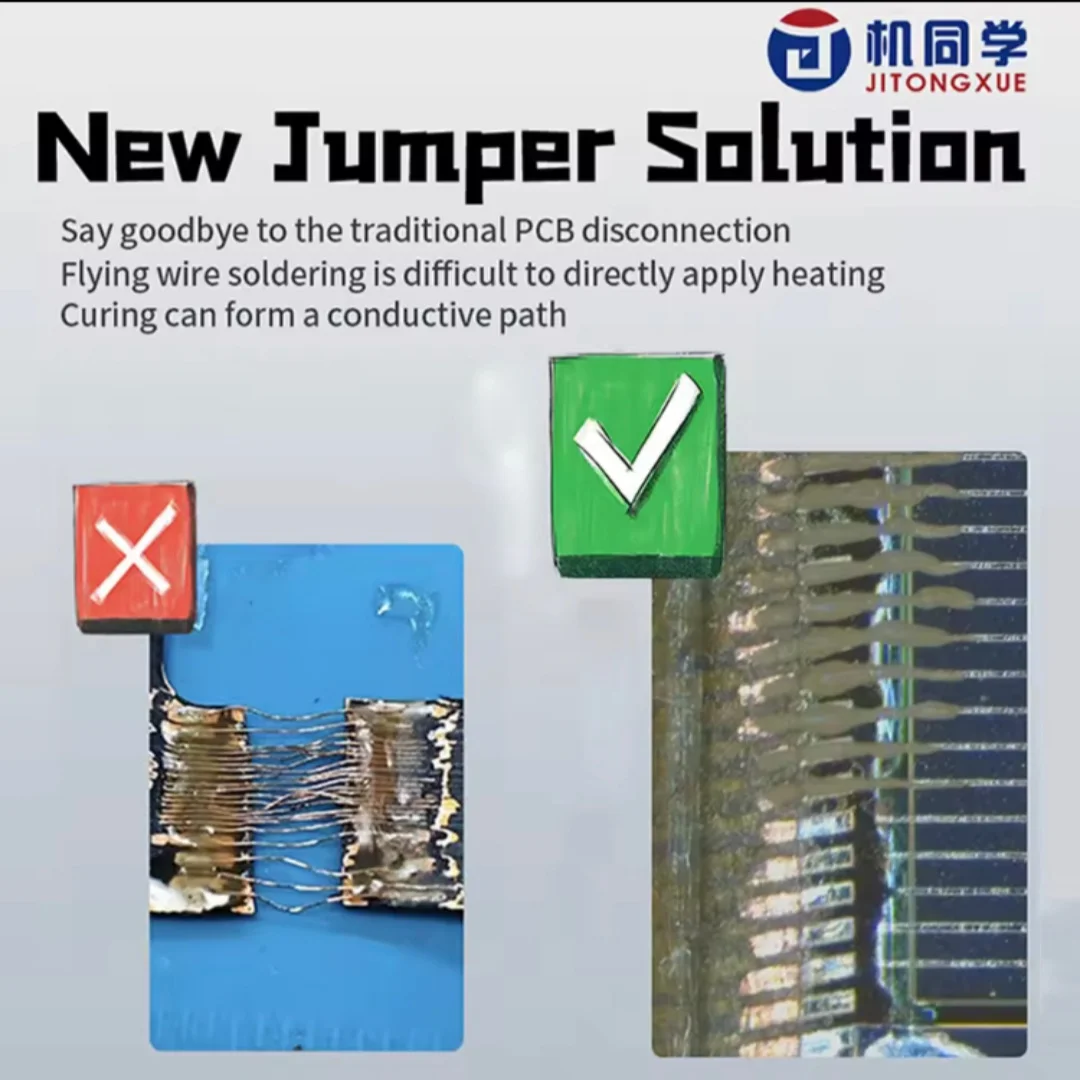 JTX F1 Jumper Conductive Silver Paste Blade Set for Phone Apple/Android Screen Water/damage Motherboard PCB Broken Line Repair