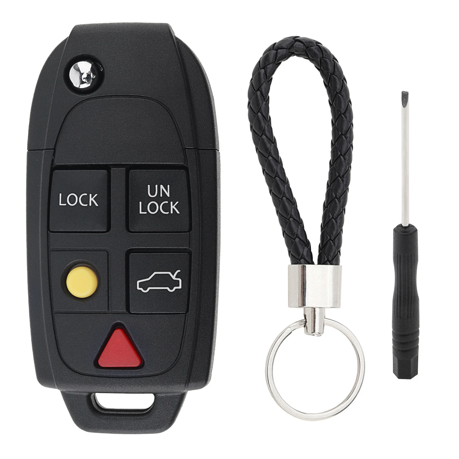 

5 Buttons Car Remote Key Fob Case Shell Fit for VOLVO S60 S80 V70 XC90 Flip Car Key Shell Case Cover Replacement