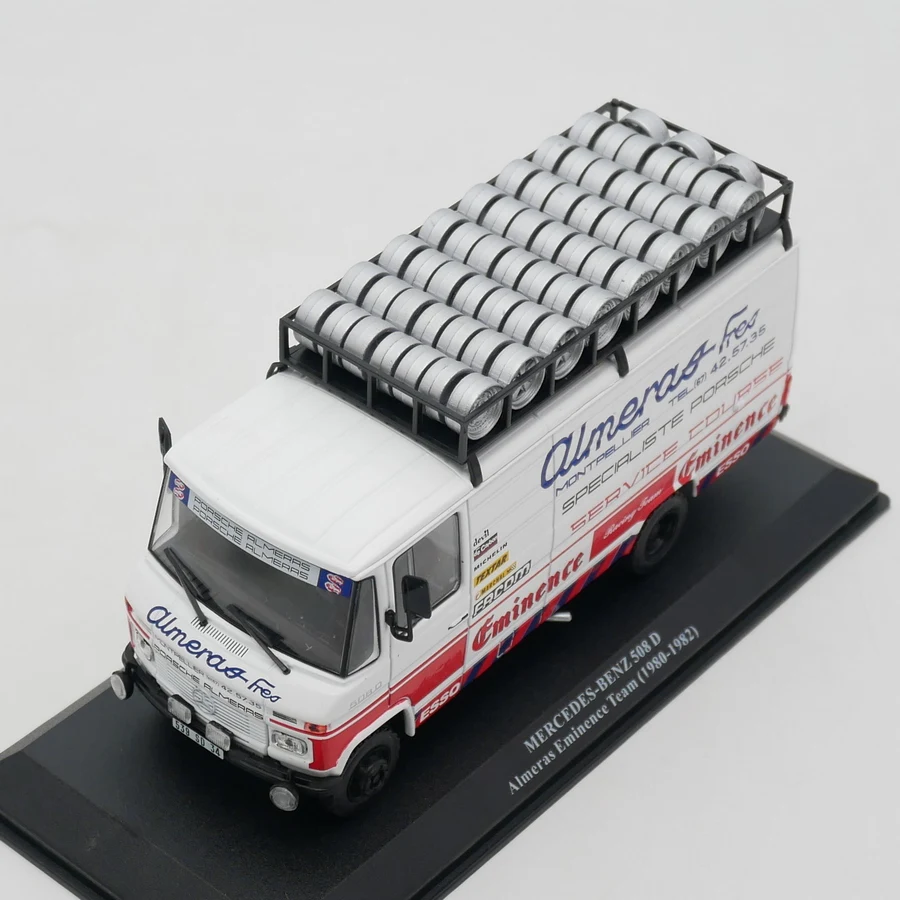 Diecast Ixo Scala 1:43 Benz 508D Cargo Van Racing Team Service Veicolo Modello di auto in lega Giocattolo da collezione Regalo Souvenir Display