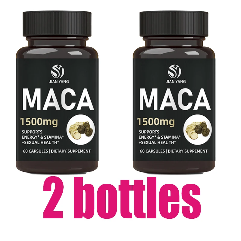 

2 Bottle Maka Capsule Supplements Physical Strength Strengthens Essence Strengthens Yang Helps Sleep Health Food