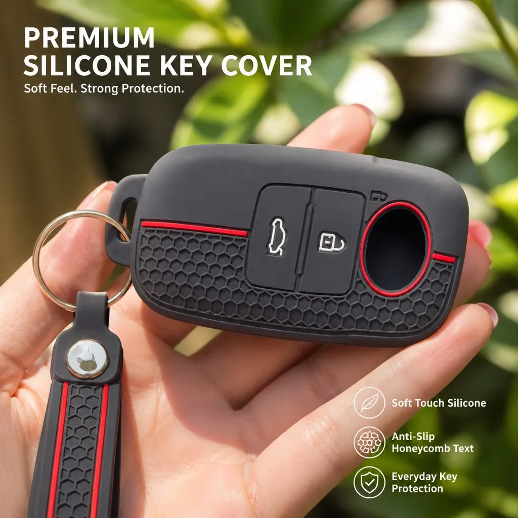 Key Fob Case for Toyota Raize Yaris Ativ Cross Veloz Avanza Rush Wigo Daihatsu Rocky Honeycomb Texture Hex Pattern Grip
