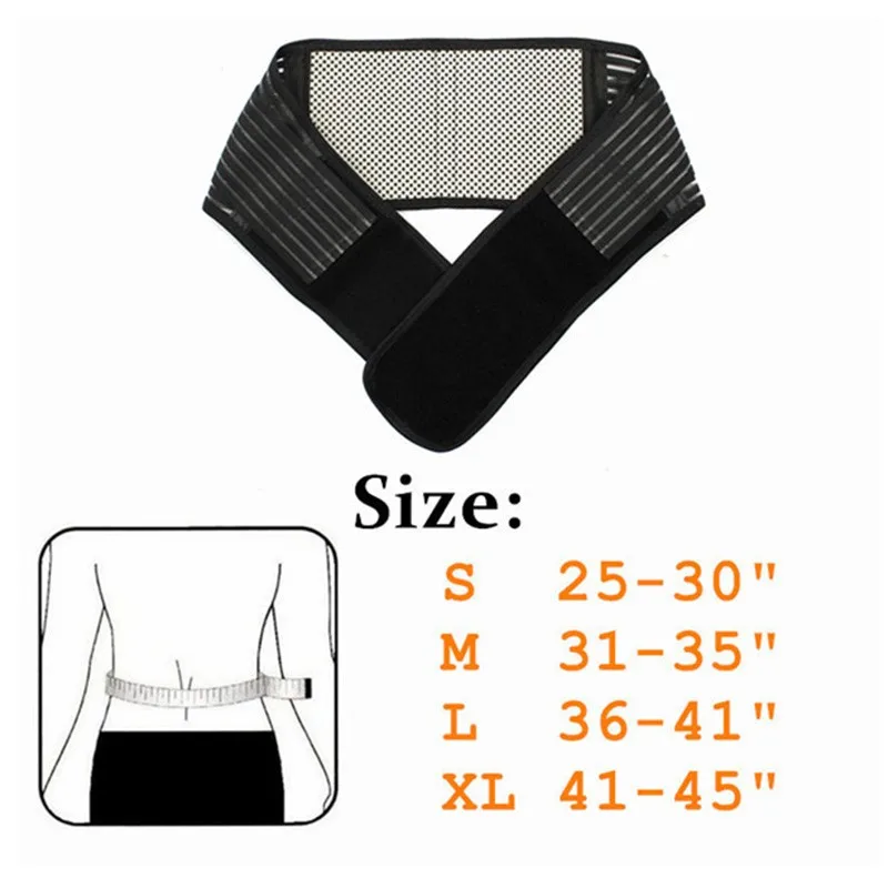 1Pcs Adjustable Neoprene Double Pull Lumbar Support Lower Back Belt Brace Pain Relief Band Waist Belt