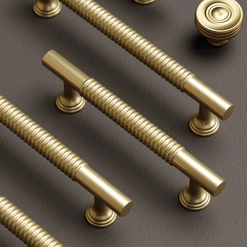 

Creative Latest Cabinet Handle High End French Brass Cabinet Door Handle American Modern Light Luxury Cabinet Handle