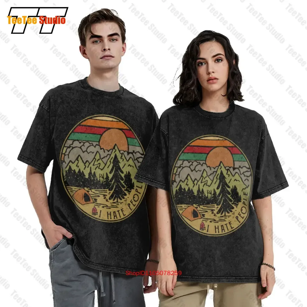 Camping I Hate People I Love Camping Vintage Oversized T-Shirt OZRX
