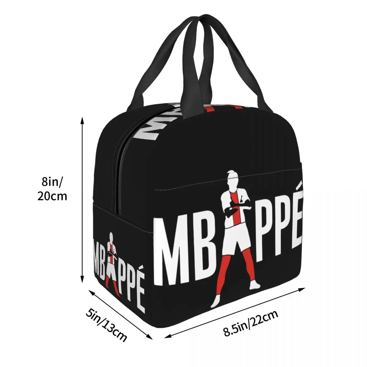 Kylian-Bolsa de almuerzo Mbappe Unisex, fiambrera portátil con aislamiento, Bento Box para alimentos