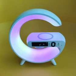 Wholesale G Wireless Charger With Bedside Night Light, Digital Alarm Clock Home Table Light Lamp Bluetooth Speaker