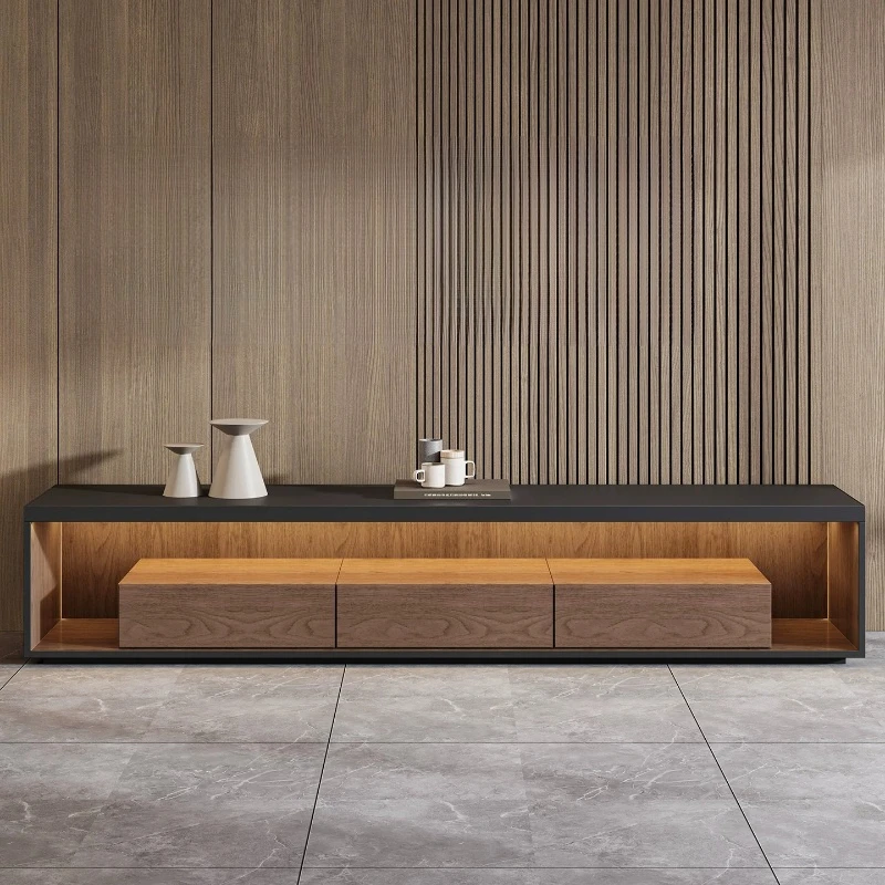 Drawers Modern Tv Cabinets Led Lights Luxury Black Accent Tv Cabinets Fluted Bauhaus Muebles Para Salas Mid Century Furniture