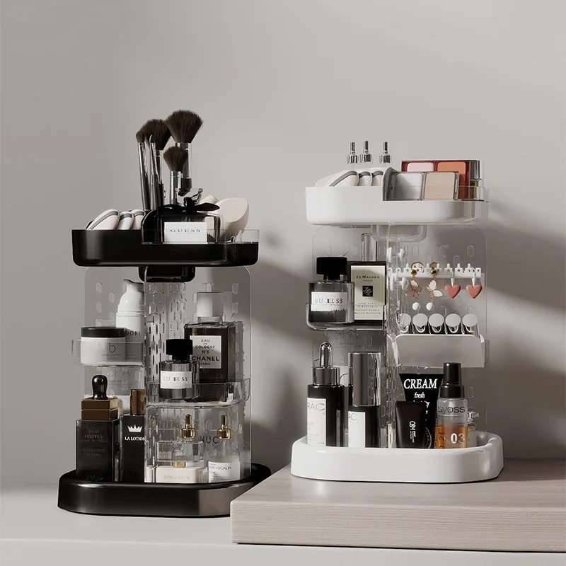 Plastic Cosmetics and Jewelry Storage Rack Desktop Storage Rack Simple Bathroom Punch-free Storage Rack
