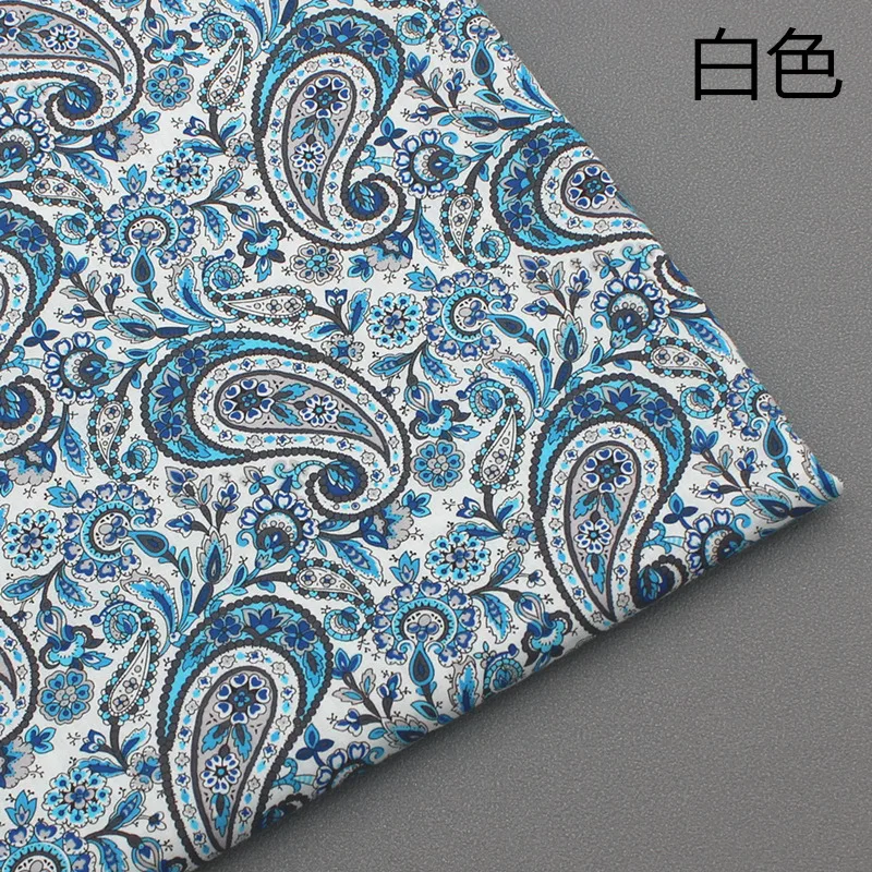 Large Cashew Printed Cotton Poplin Cloth, DIY Home Decoration, Children\'s Clothing Fabric, Ethnic Style, 145x50cm