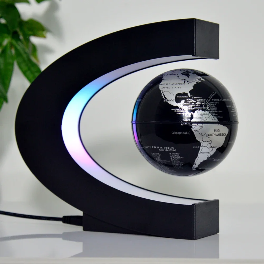 Attractive 86mm C Shape Floating Magnetic Globe As Birthday Gift