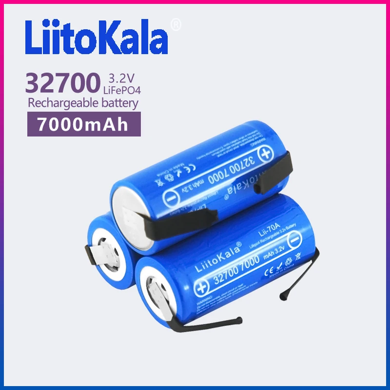 LiitoKala Lii-70A 32700 Lifepo4 3.2V 7000Mah 33A 55Aเชื่อมสำหรับไขควงแบตเตอรี่ไฟฟ้าPowered + นิกเกิลแผ่น