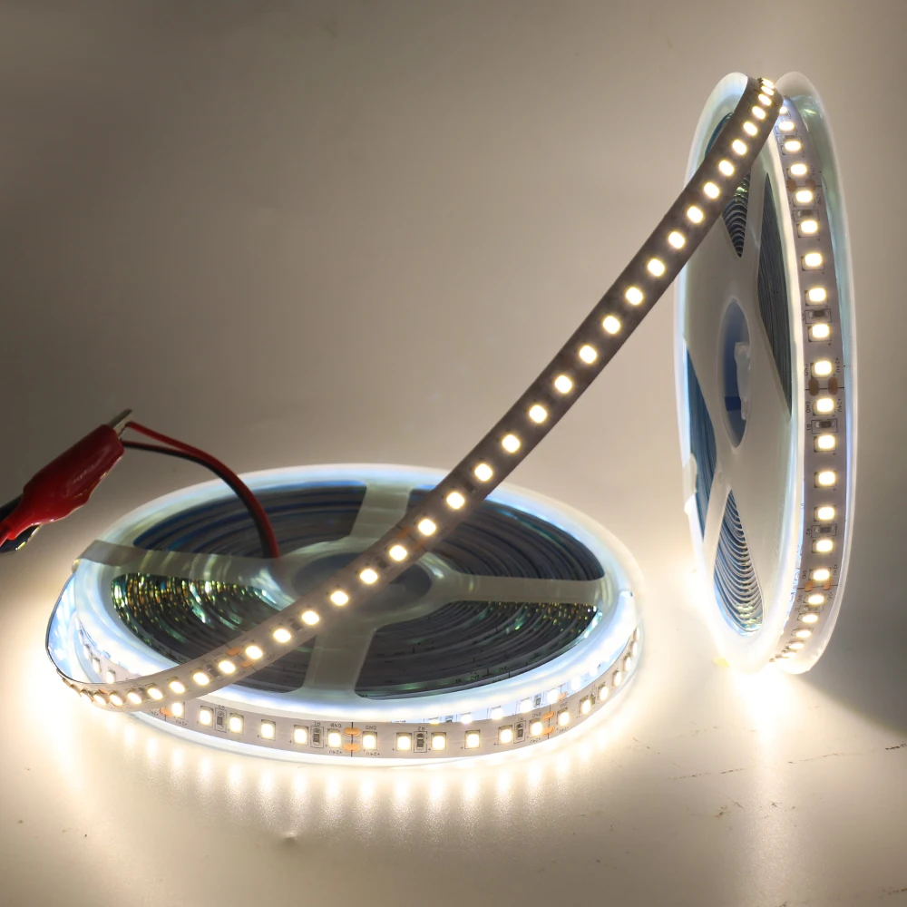 12V 24V 2835 LED Strip 5m 10m 15m 20m Tape Light Ribbon Flexible String 120/240/480 LED Cold Warm Natural White Home Decor