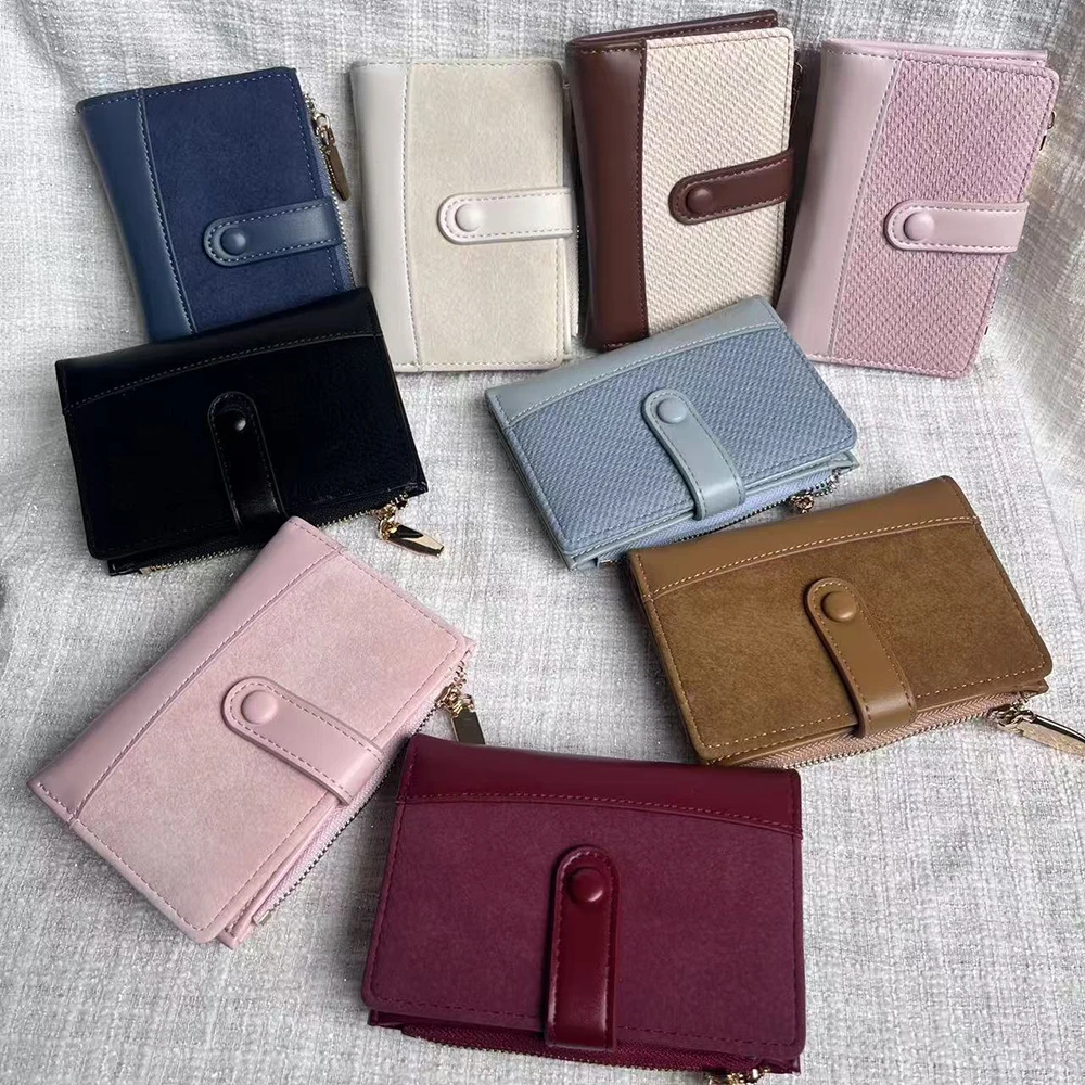 Neue Damen-Geldbörse, hochwertiger Kartenhalter mit Reißverschluss, weibliche Geldbörse, Fotohalter, Münzfach, einfache Geldklammern für Mädchen – Detail 29