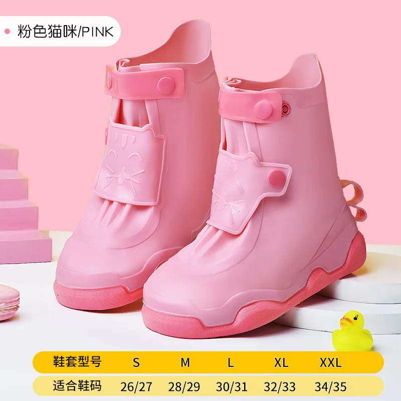 

Child Silicone Baby Shoe Cover Waterproof Boy Girl Rain Boot Covers Anti-slip Thickened Non-slip Rainy Day Rainproof Foot Cover