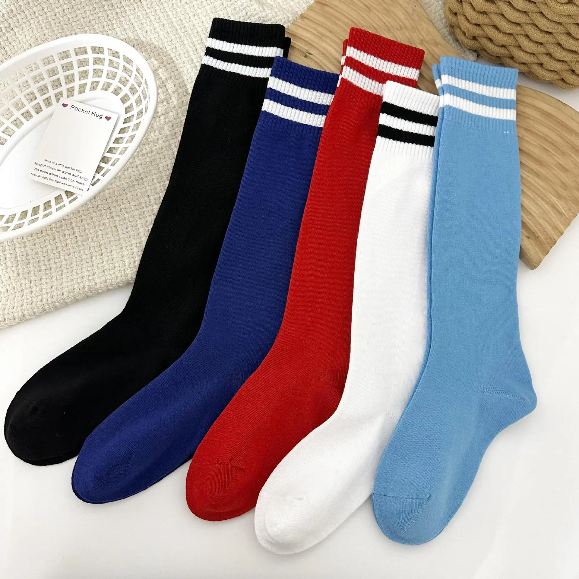 

Летние молодежные футбольные носки — впитывающие пот, дышащие полосатые футбольные носки в полный рост