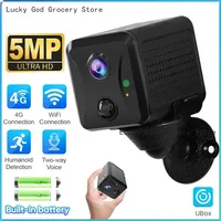 NEW 5MP Mini 4G Security Camera SIM Card Wireless Wifi Camera 3800mAh Camcorder PIR Human Detectioon Video Recorder Ubox