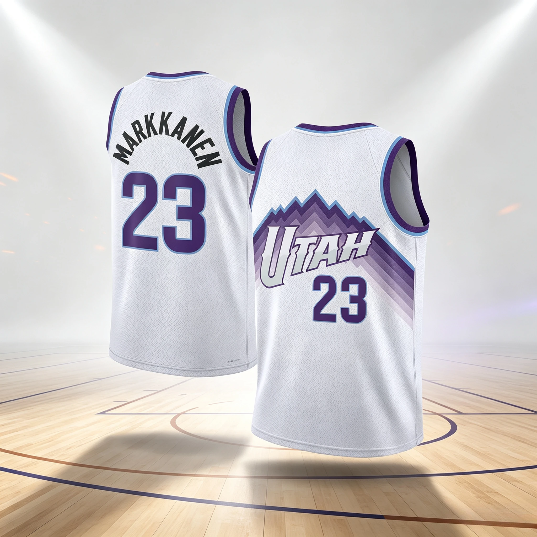 Basketball Jersey - White Base Blue Number Sleeveless Design Premium Team Apparel for Fans