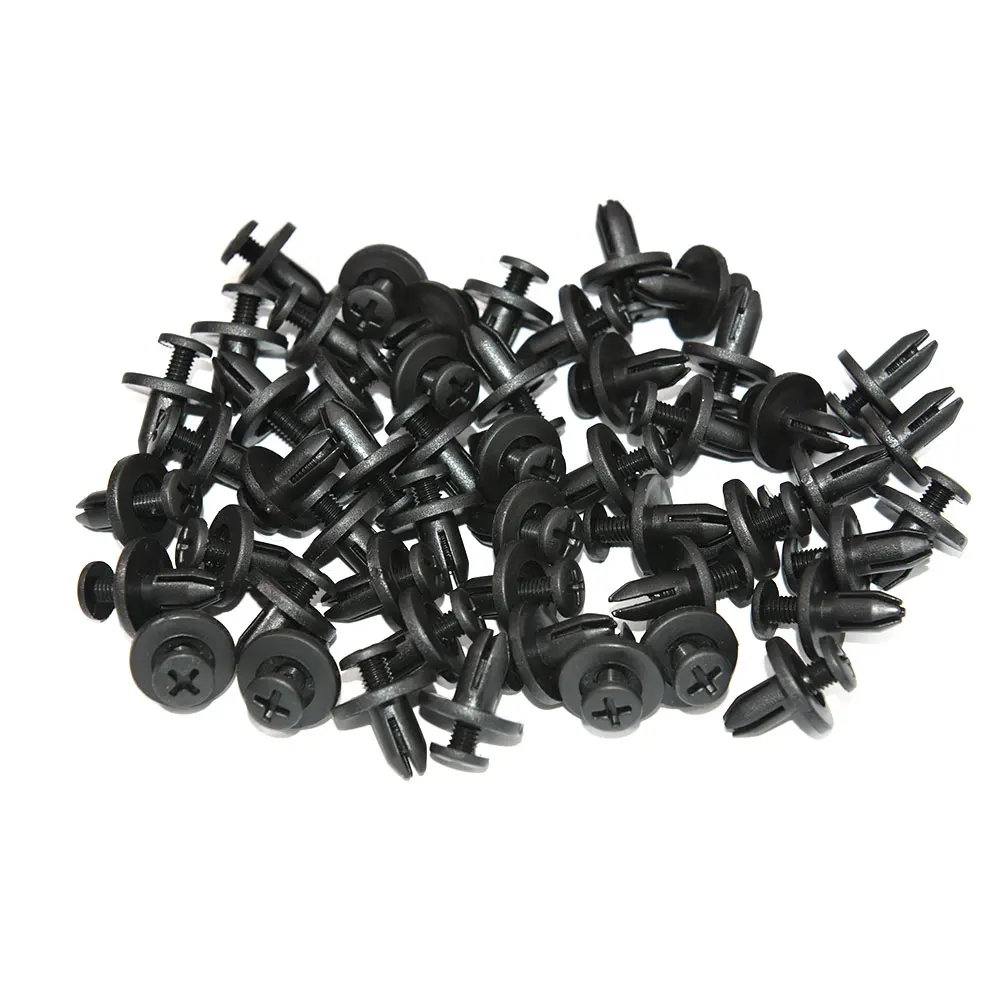 10/20/30/40/50pcs Universal Car Bumper Fender 8mm Hole Plastic Rivets Fasteners Screw Car Fastener Clips for Nissan for Toyota