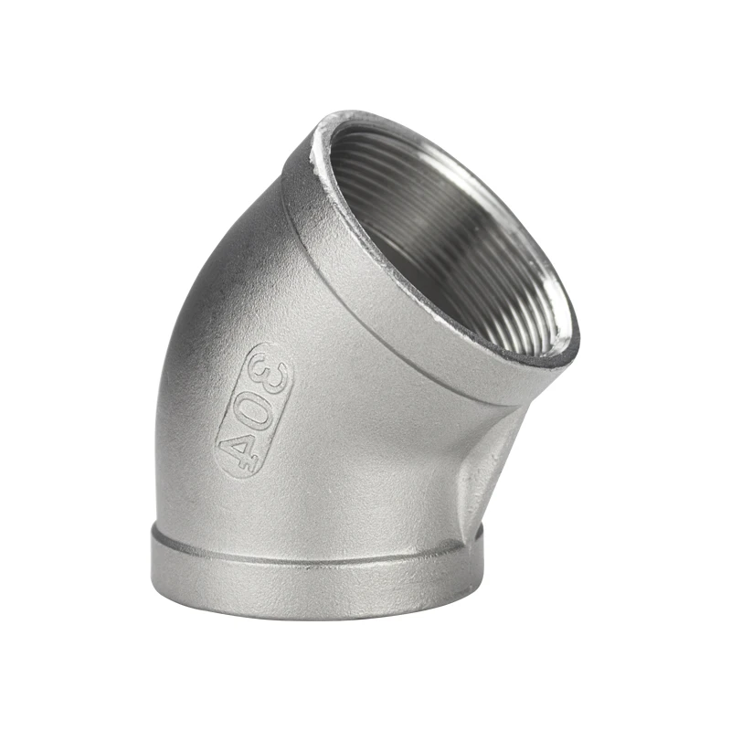 304 Stainless Steel Male Threaded Elbow Female Connector 45 Degree Elbow Connector 90 Cegree Pipe Connector 1/2” 1“ 1-1/4“1/4 2“