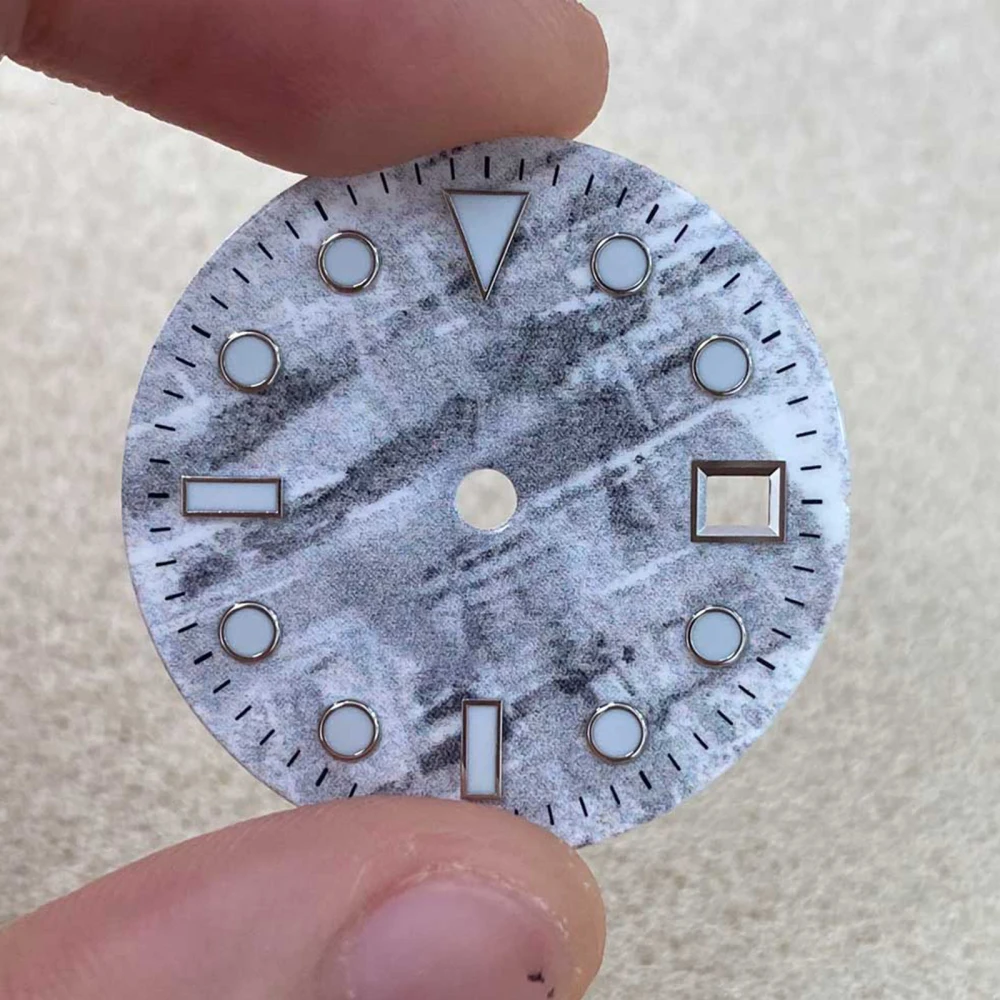 Für ETA 2836 2824 Zifferblatt Meteorit Muster Zifferblatt Blau Leuchtend 29mm Zifferblatt für Mingzhu 2813/8215 8200 821A 8205 Bewegung