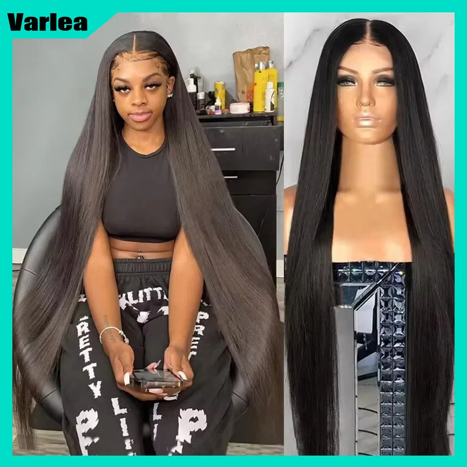 varlea 220% Density 13x4 hd lace frontal wigs straight human hair wigs 13x6 frontals wigs human hair black wig Brazilian hair