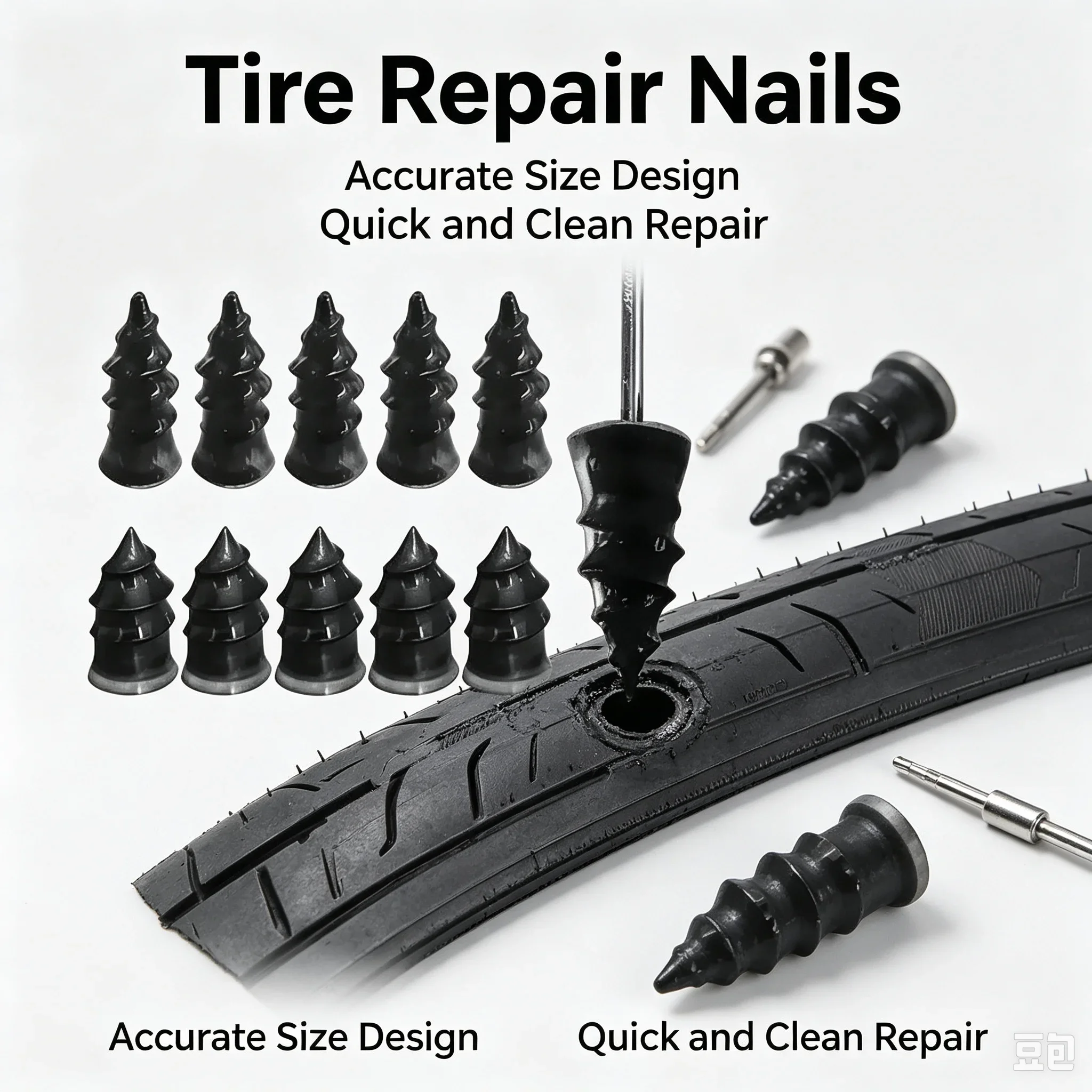 Vacuum Tire Repair Rubber Nails Car Motorcycle Truck Scooter Bike Puncture Repair Auto Maintenance Tools