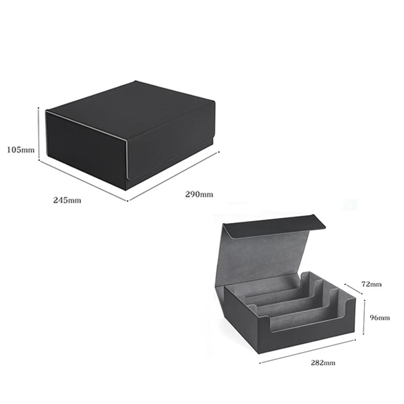 Card Storage Box For Trading Cards Magnetic Closure Card Box Card Deck Case For Magnetic Game Cards