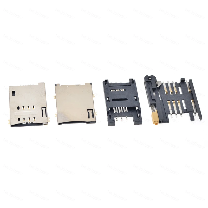 2/5/10Pcs Mini/Micro/Nano SD/Sim Card Holder 6/7/8/9/10Pin Sim Slot Socket Connector Push/Self-Elastic/Pop-Up/Clamshell/Pull-Out