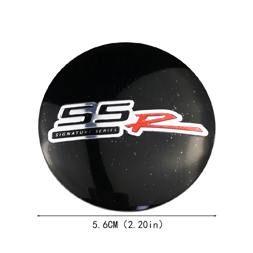 56mm Car Wheel Center Stickers Tire Hub Caps Decals SSR for Chevrolet Trax Cruze Malibu Camaro Cavalier Equinox Orlando