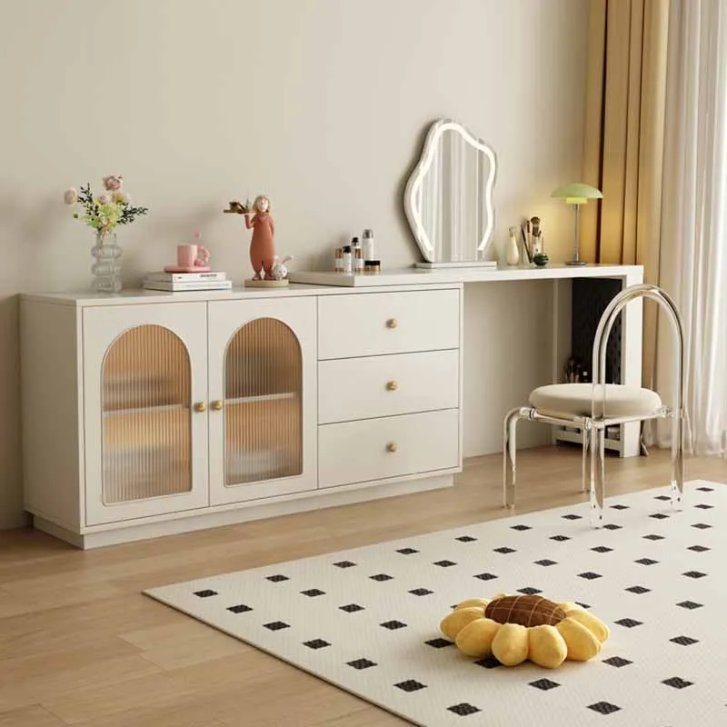 Stool White Folding Dresser Recamera Nordic Rotating Smart Cloakroom Design Vanity Unique Mirrors Penteadeira Modern Furniture