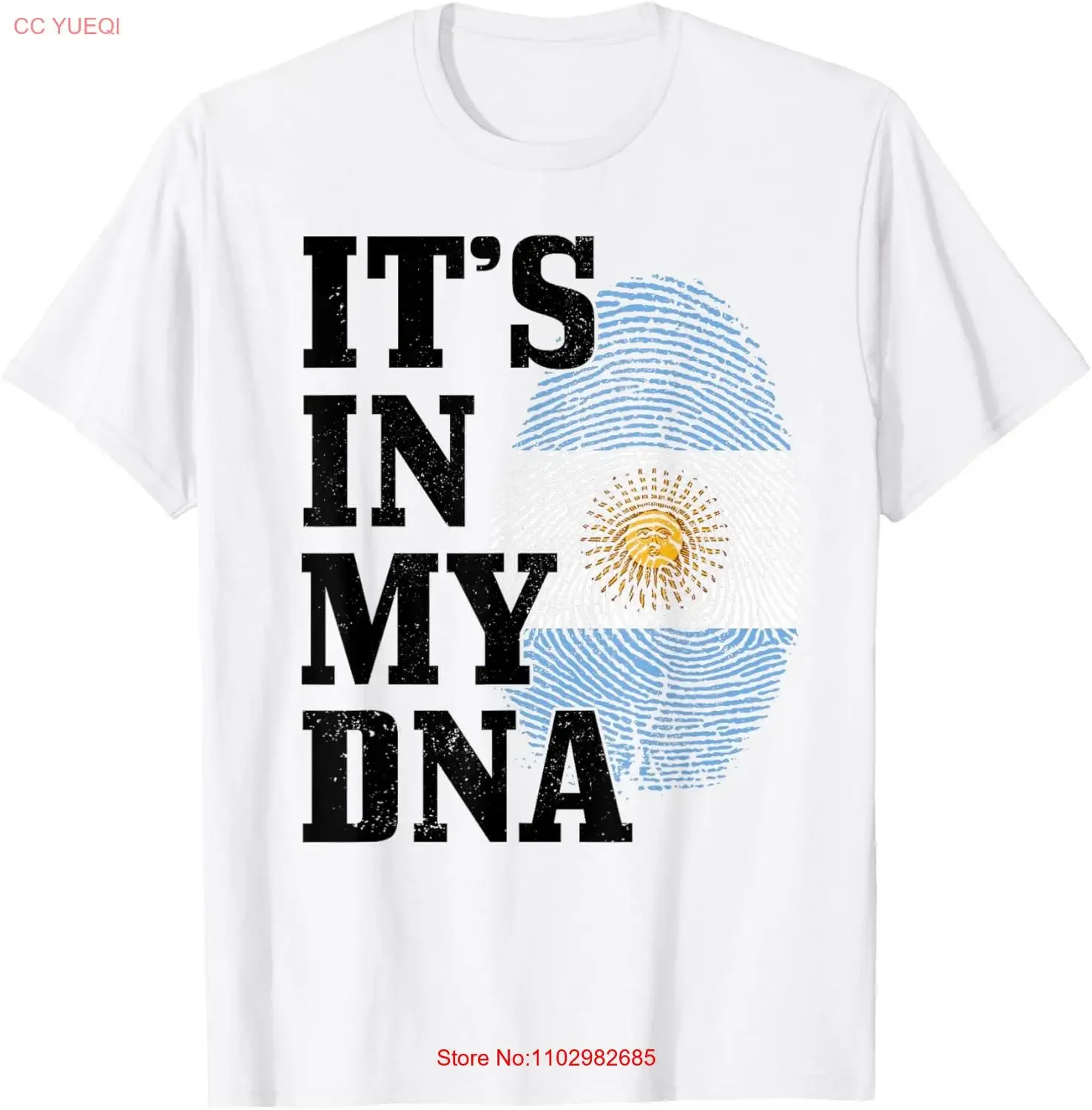 Аргентина «Это в моей ДНК», футболка с аргентинским флагом, винтажная, слегка стильная, дышащая, модная, удобная, мягкая Аргентина «Это в моей ДНК», футболка с аргентинским флагом, винтажная, слегка стильная, дышащая, модная, удобная, мягкая