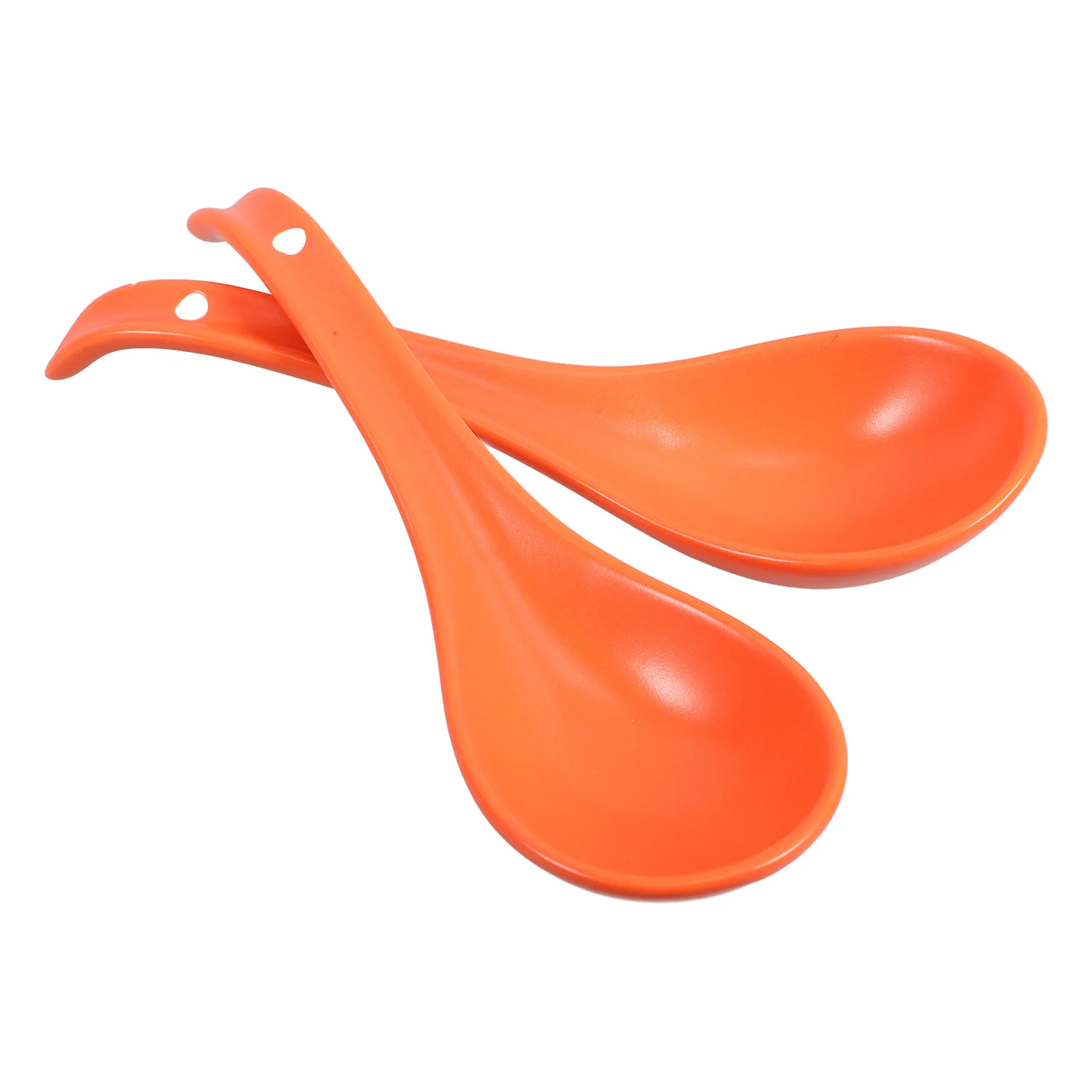 

2Pcs Ceramic Soup Spoon Japanese Style Matte Finish Comfortable Grip for Serving Soup Stirring Dessert Pudding Coffee Sugar