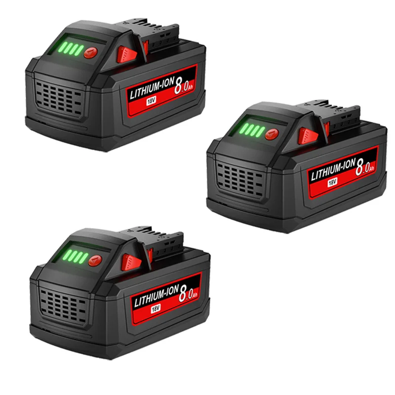 Voor Milwaukee M18 18V Batterij 8000mAh Li-Ion Batterij 48-11-1815 48-11-1850 Oplaadbare Power Tools Batterij met 6A lader