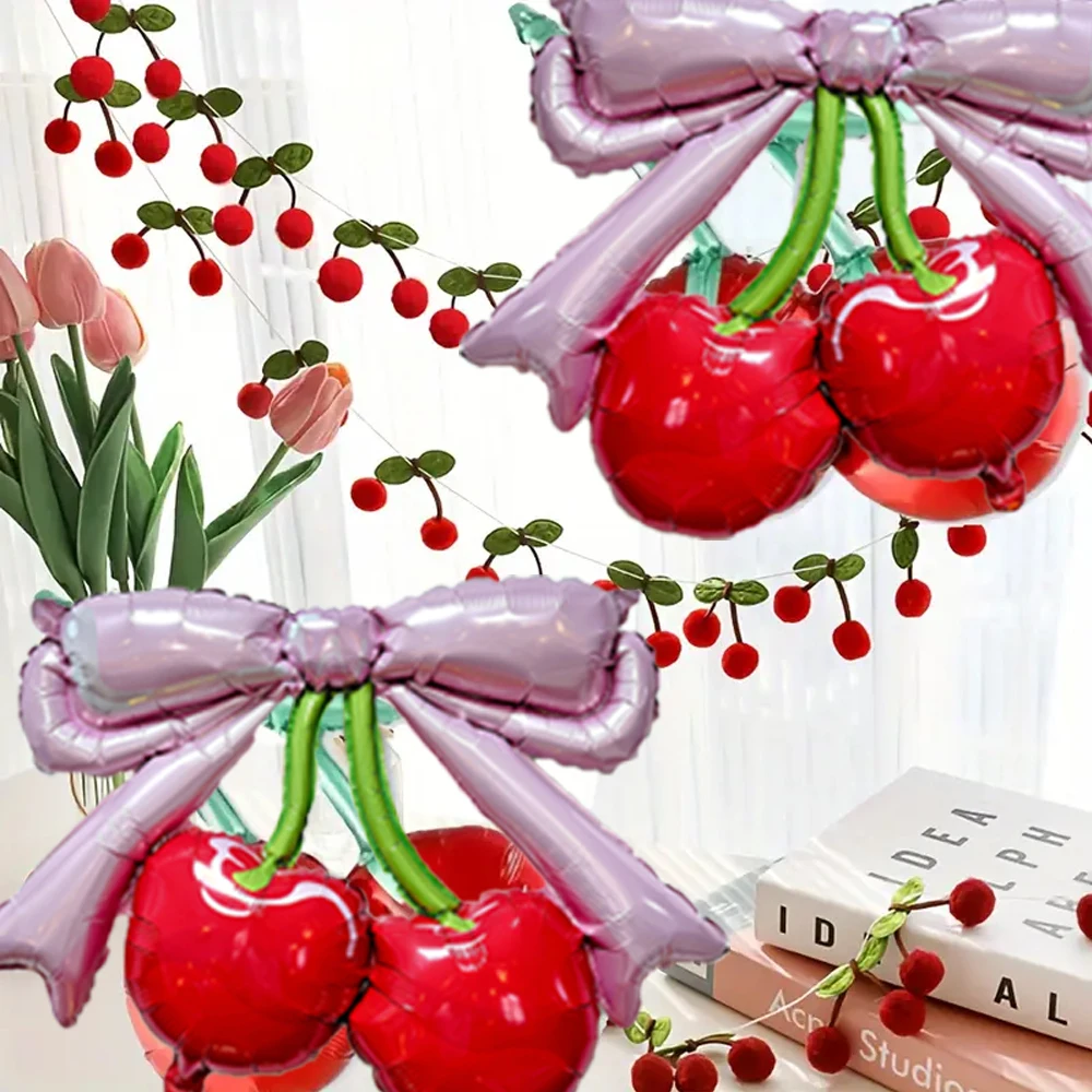 1/2 قطعة بالون الكرز الوردي الكرز الفاكهة فيول بالونات الفتيات حفل زفاف وعيد ميلاد زينة استحمام الطفل لوازم الاطفال الهدايا #6