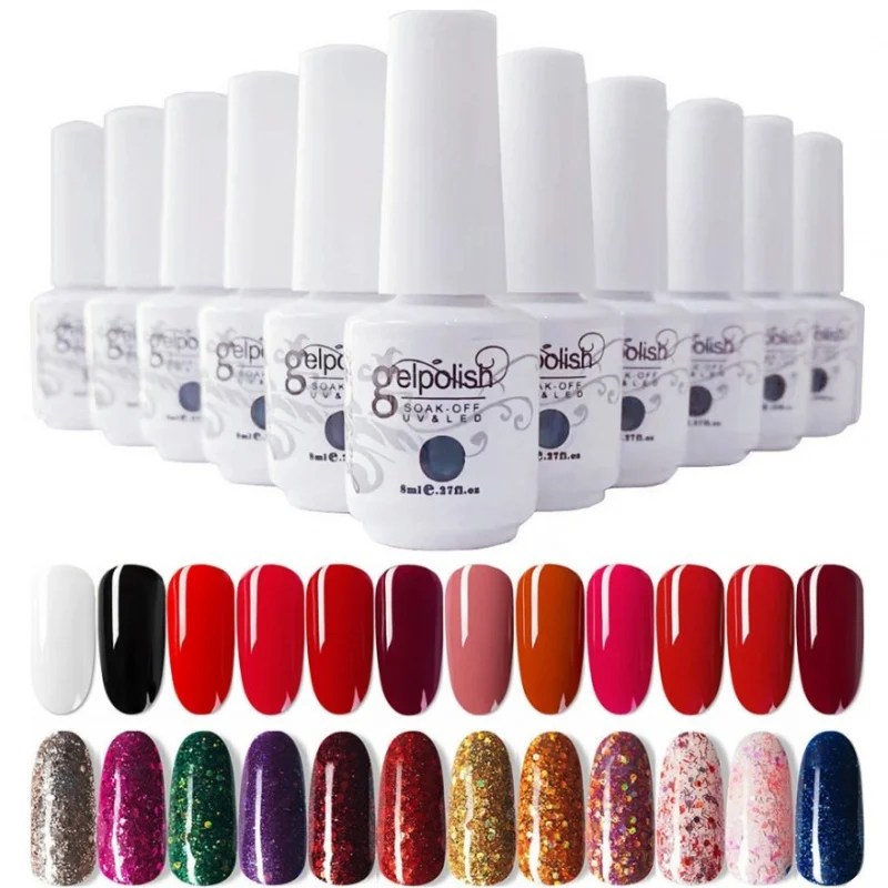 UV Polish Full Set of for Nail Beauty Shop Wash-Free Phototherapy Base Gel Ice Nude Transparent Nail Polish Color Glue