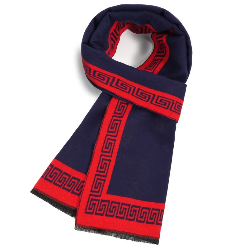 العلامة التجارية الجديدة تصميم Lmitation الكشمير وشاح للرجال الأعمال وشاح الخريف والشتاء الأوشحة الدافئة سميكة شال بطانية Foulard